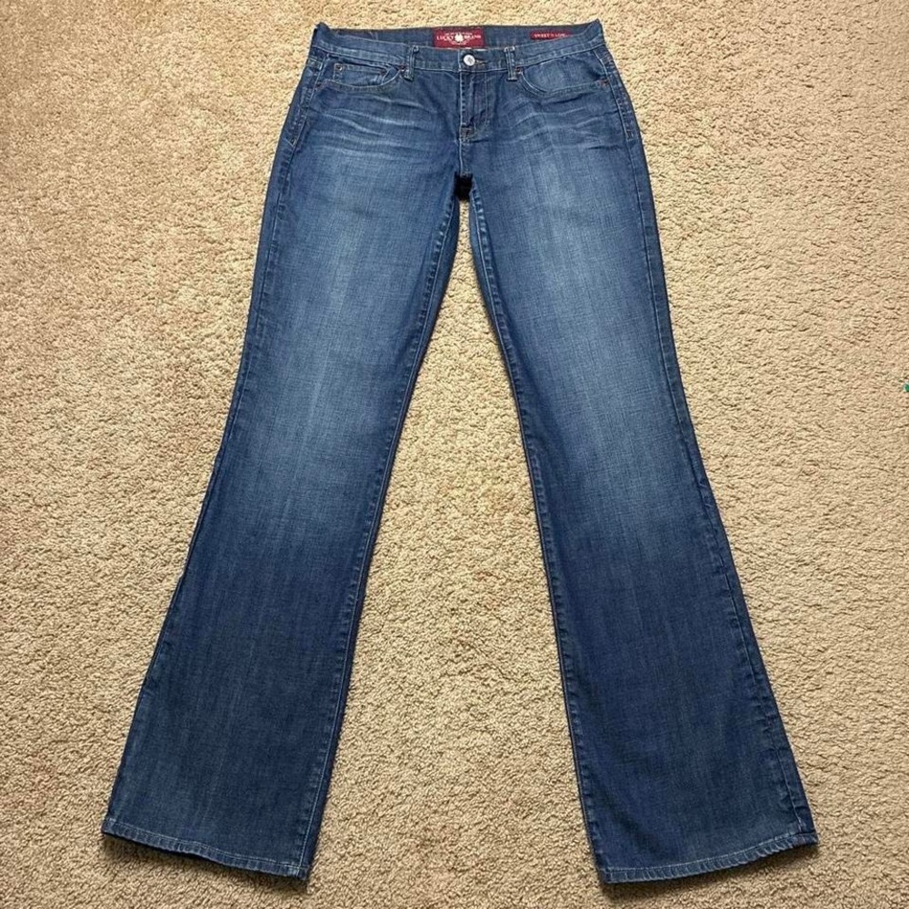 Lucky Brand Sweet 'N Low Bootcut Stretch Low Rise Blue Jeans Size 8 Western Y2K